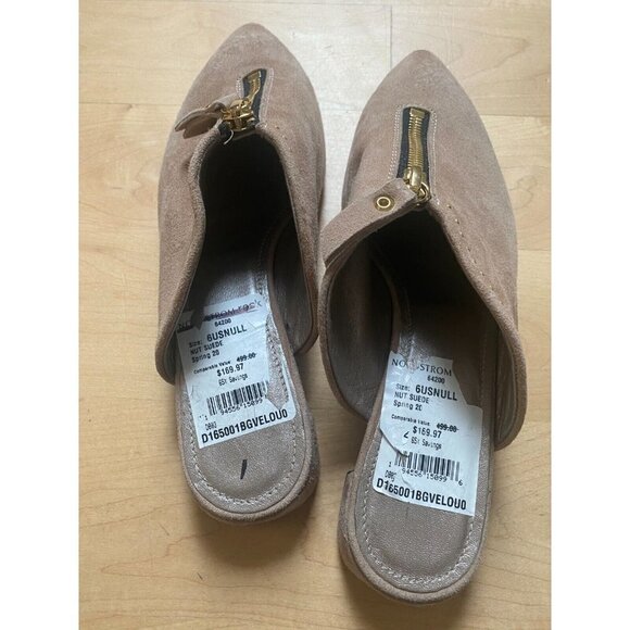 AGL BNWT pointy toe slip on mule women NEW studded zip - Picture 7 of 9